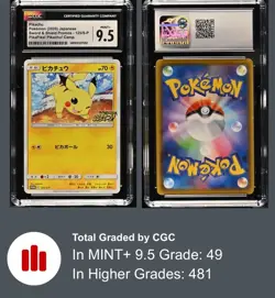 CGC 10 GEM MINT JAPANESE POKEMON 2020 PIKACHU 125/S-P CAMPAIGN PROMO LOW POP 500 - Image 1
