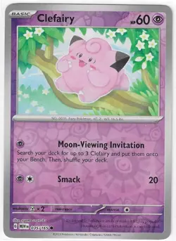 Pokemon Near Mint 151 Reverse Holo Clefairy 035/165 - Image 1