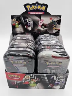 Pokemon Unova SV10.5 Mini Tin Display - 8 Sealed Tins - Black Bolt White Flare - Image 1