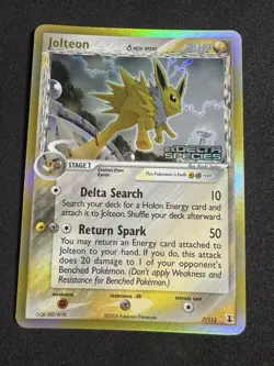 Jolteon 7/113 Holo Rare Delta Species Pokemon Reverse Holo - Image 1