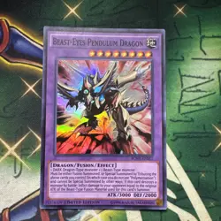 Yugioh! Beast-Eyes Pendulum Dragon BOSH-ENSE1 Super Rare Limited Edition NM - Image 1