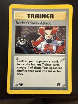 Pokemon TCG Rockets Sneak Attack 16/82 Holo 1st Edition Rare - Image 1