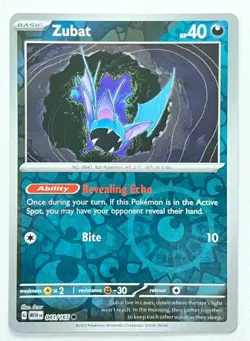 Zubat 041/165 Reverse Holo Common - Scarlet & Violet 151 Pokemon - Near Mint NM! - Image 1