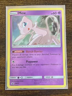Pokemon TCG Mew SM215 Promo SM Black Star Promos Holo 2019 - Image 2