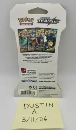 Pokemon TCG Sun & Moon Team Up Sleeved Booster Pack Venusaur & Celebi - Image 2
