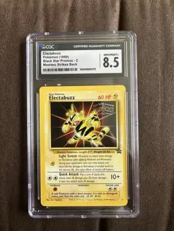 Pokemon 1999 Mewtwo Strikes Back Movie Black Star Promo Electabuzz #2 CGC 8.5 NM - Image 1