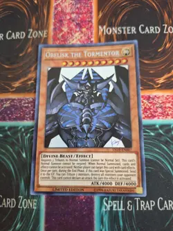 Yugioh Obelisk the Tormentor TN19-EN007 Prismatic Secret Rare Limited Near Mint - Image 1
