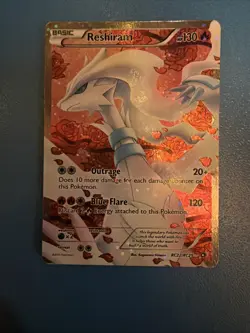 Pokemon TCG Reshiram RC22/RC25 Full Art Rare Legendary Treasures NEAR MINT - Image 1