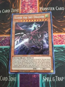 Yugioh Slifer the Sky Dragon TN19-EN008 Prismatic Secret Rare Limited Near Mint - Image 1