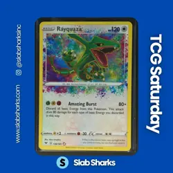2020 POKEMON SWORD & SHIELD VIVID VOLTAGE #138/185 RAYQUAZA AMAZING RARE - Image 1