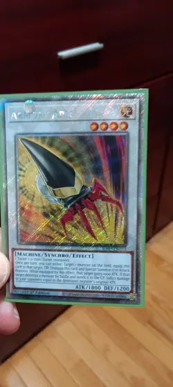 YuGiOh: "Armory Arm" - PLATINUM SECRET RARE - 1st Ed - MINT NEW - RA03 - Image 1