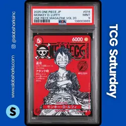 2025 ONE PIECE JP MAGAZINE VOL.20 PROMO #ST21-014 MONKEY.D.LUFFY PSA 9 - Image 1