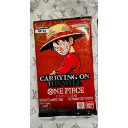 OP13, Carrying on His Will - 12 Card Booster pack - One Piece CCG - 1 pack - Image 1