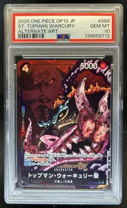 2025 One Piece Carrying On His Will St. Topman Warcury Rare #OP13-089 PSA 10 - Image 1