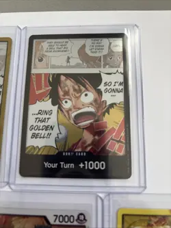 Monkey D Luffy OP15 SEC Adventure On Kami’s Island Bell Luffy Gold /black/ White - Image 5