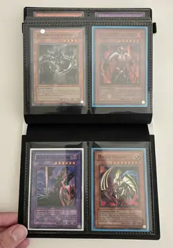 Yugioh Vintage 16 Foil/80 Card Binder Lot Dark Magician Blue-Eyes Red-Eyes LON - Image 4