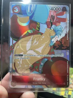 FRANKY! Holo Alt Art Rare One Piece TCG Gift Collection 2023 OP01-021, CGC - Image 2