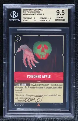 2023 Disney Lorcana The First Chapter 1 R Poisoned Apple #134 BGS 9.5 GEM MINT - Image 1