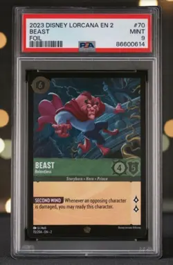 2023 Disney Lorcana Rise of the Floodborn Beast #70 Foil PSA 9 Mint - Image 1