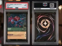 2023 Disney Lorcana Rise of the Floodborn Beast #70 Foil PSA 9 Mint - Image 2