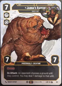 Star Wars Unlimited A Lawless Time Jabba's Rancor Prestige (Uncommon) - Image 1