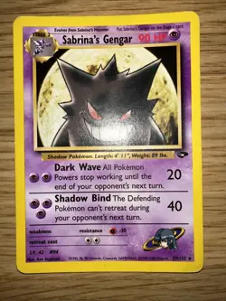 Pokemon TCG Sabrina's Gengar 29/132 Gym Challenge Non-Holo Card - Image 1