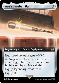 MtG Ace's Baseball Bat R 1045 Universes Beyond: Dr. Who Rare Ext. Art Surge Foil - Image 1