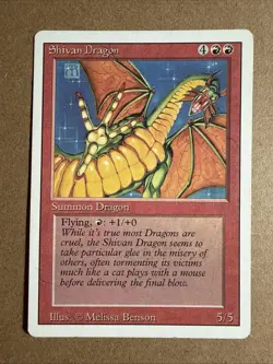 Magic: The Gathering Shivan Dragon Revised Creature Rare - Image 1