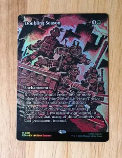 Doubling Season Borderless Teenage Mutant Ninja Turtles MTG Foil MINT NEW 🐢 - Image 1