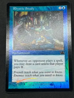 Magic the Gathering MTG Rhystic Study Blue Prophecy Common Foil - Image 3