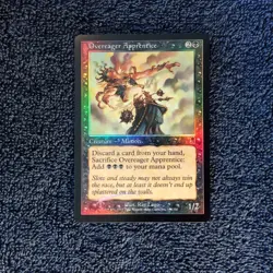 OVEREAGER APPRENTICE foil common Odyssey Magic the Gathering Unplayed NM - Image 3