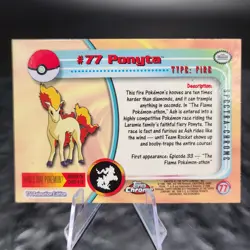 Topps Chrome Ponyta #77 Spectra Series 1 Pokemon Card TV Animation NM Fire⭐ - Image 3
