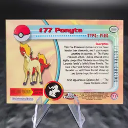 Topps Chrome Ponyta #77 Spectra Series 1 Pokemon Card TV Animation NM Fire⭐ - Image 4
