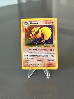 Pokemon TCG Flareon Jungle 3/64 Holo Unlimited Holo Rare - Image 1