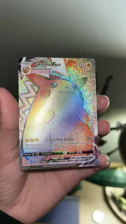 Pokemon Pikachu VMAX Secret Rare Rainbow Holo Vivid Voltage 188/185 Card - Image 4