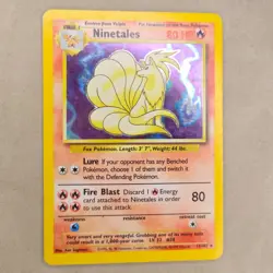 Pokemon TCG Ninetales Holo Rare Unlimited 12/102 Base Set MP Moderately Played - Image 1