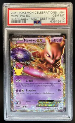 2021 Pokemon SWSH Celebrations Mewtwo Classic Collection #54/99 PSA 10 GEM MINT - Image 1