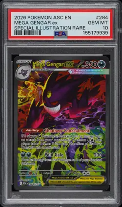2026 POKEMON ASCENDED HEROES SPECIAL ILLUSTRATION RARE MEGA GENGAR EX PSA 10 - Image 1