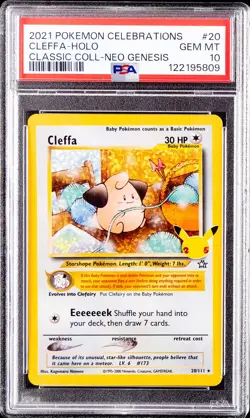 2021 POKEMON CELEBRATIONS CLASSIC COLLECTION #20 CLEFFA-HOLO PSA 10 - Image 1