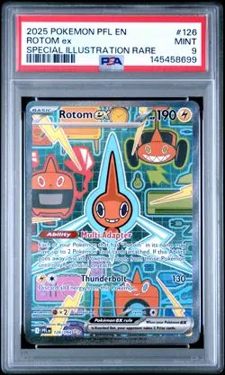 2025 POKEMON PFL EN-PHANTASMAL FLAMES SPECIAL ILLUSTRATION RARE ROTOM EX PSA 9 - Image 1