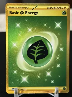 Pokemon TCG Basic Grass Energy 278/193 Holo Hyper Rare Paldea Evolved - Image 1