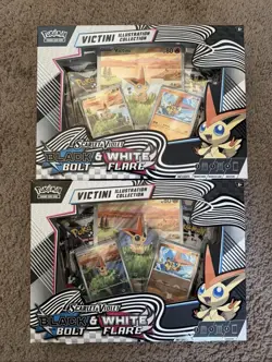 Pokemon TCG Black Bolt & White Flare Unova Victini Illustration Collection Box - Image 1