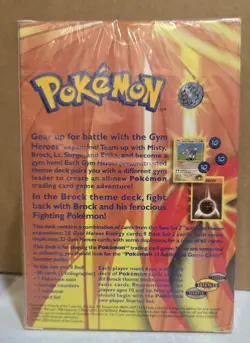 Pokemon Gym Heroes Brock Theme Deck Sealed Wizards of the Coast 2000 - Image 3
