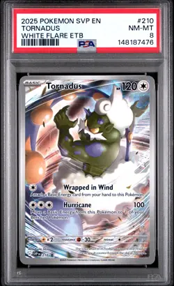2025 POKEMON SVP EN-SV BLACK STAR PROMO #210 TORNADUS PSA 8 - Image 1