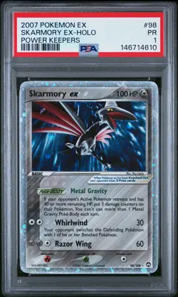 2007 POKEMON EX POWER KEEPERS #98 SKARMORY EX-HOLO PSA 1 - Image 1