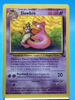 Pokemon TCG Slowbro Fossil 43/62 Regular 1999-2000 Wizards Base Set LP - Image 1