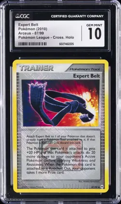 2010 POKEMON ARCEUS POKEMON LEAGUE - CROSS. HOLO EXPERT BELT CGC 10 GEM MINT - Image 1
