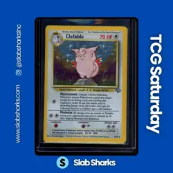 1999 POKEMON JUNGLE #1/64 CLEFABLE HOLO RARE - Image 1