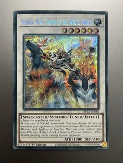 Yugioh - Silvera, Wolf Tamer of The White Forest Prismatic Secret Rare MP25 - Image 1