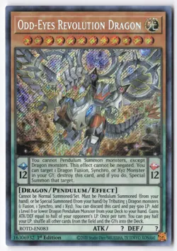 Odd-Eyes Revolution Dragon 1st Ed Secret Rare Rise of the Duelist ROTD-EN083 LP - Image 1